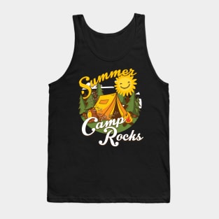 Cute Summer Camp Rocks Camping Fun Campers Tank Top